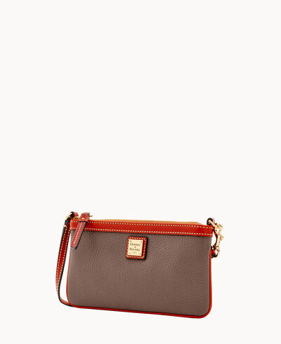 Pebble Grain Large Slim Wristlet