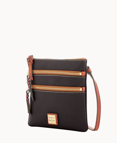 Pebble Grain Triple Zip Crossbody