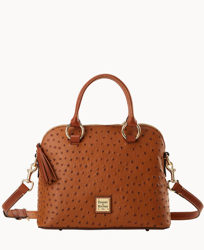 Ostrich Domed Satchel