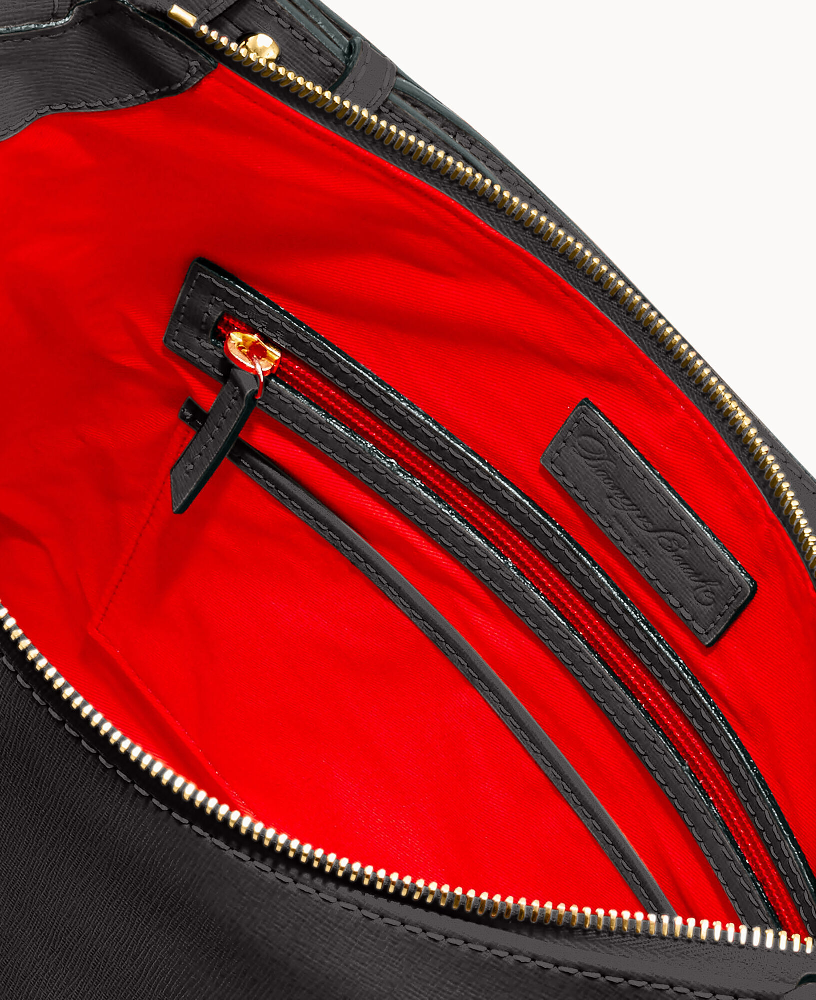 DOONEY & BOURKE #36204 Burgundy Saffiano Leather Hobo Shoulder Bag