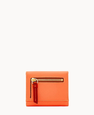 Pebble Grain Small Flap Credit Card Wallet