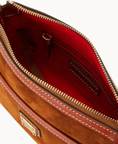 Suede East West Pocket Crossbody