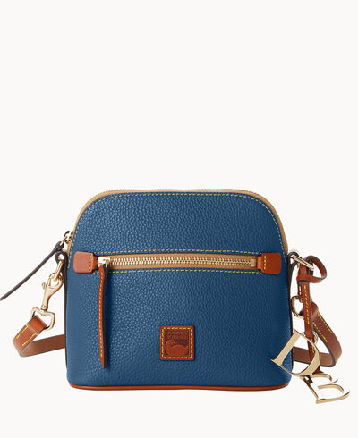 Pebble Grain Domed Crossbody