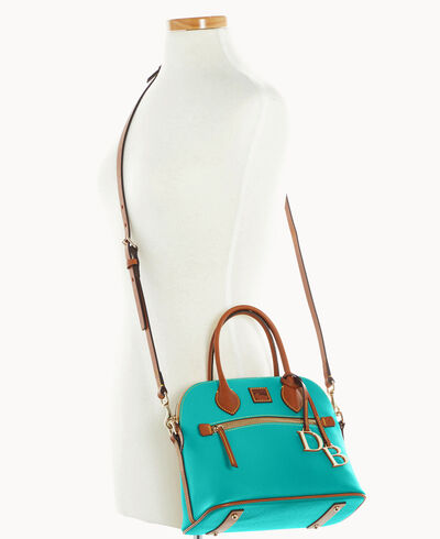 Pebble Grain Domed Satchel