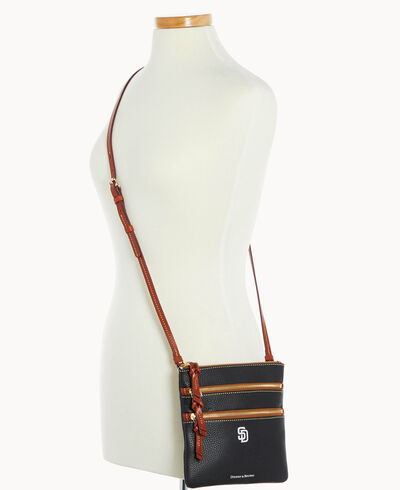MLB Padres North South Triple Zip Crossbody