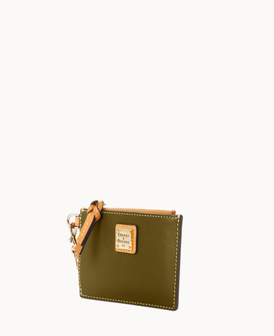 Wexford Leather Zip Top Card Case Wristlet