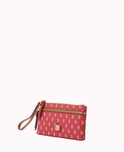 MLB Red Sox Double Zip Wristlet