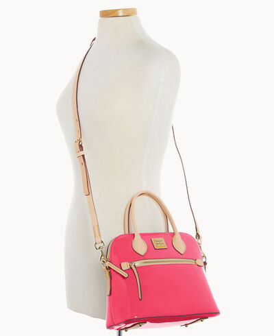 Patent Domed Satchel