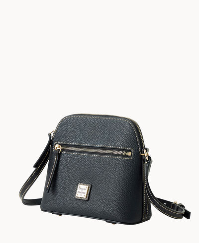 Pebble Grain Domed Crossbody