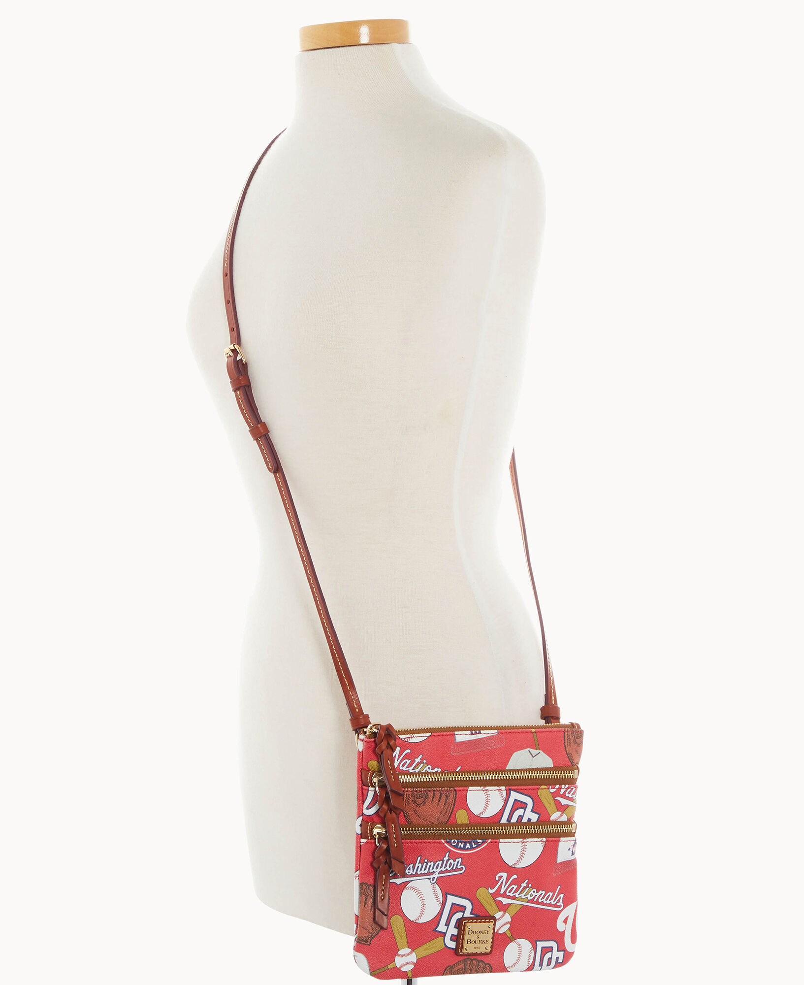 Dooney Bourke MLB Nationals North South Triple Zip Crossbody