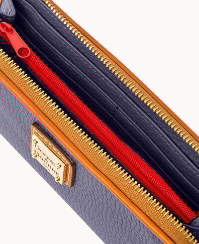Pebble Grain Zip Clutch