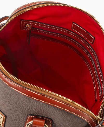 Pebble Grain Domed Satchel