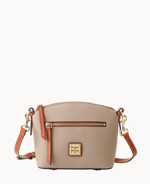 Pebble Grain Domed Crossbody