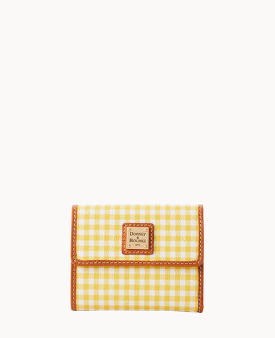 Gingham Flap Wallet