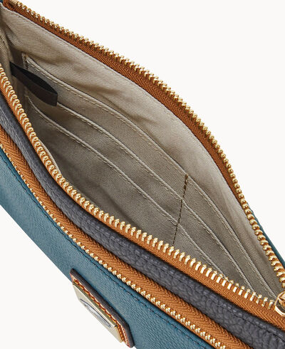 NFL Eagles Double Zip Wristlet
