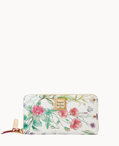 Botanical Collection Large Zip Around Wristlet