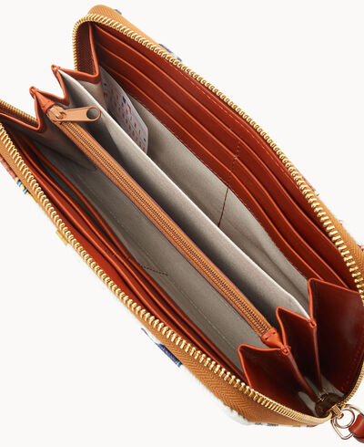 MLB Rays Large Zip Around Wristlet