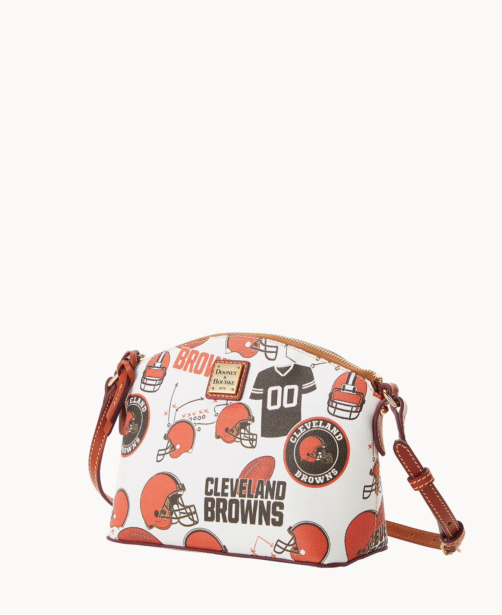 Cleveland Browns Small Zip Crossbody - Dooney & Bourke - Everything Buckeyes