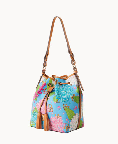 Hydrangea Monogram Tasha Drawstring
