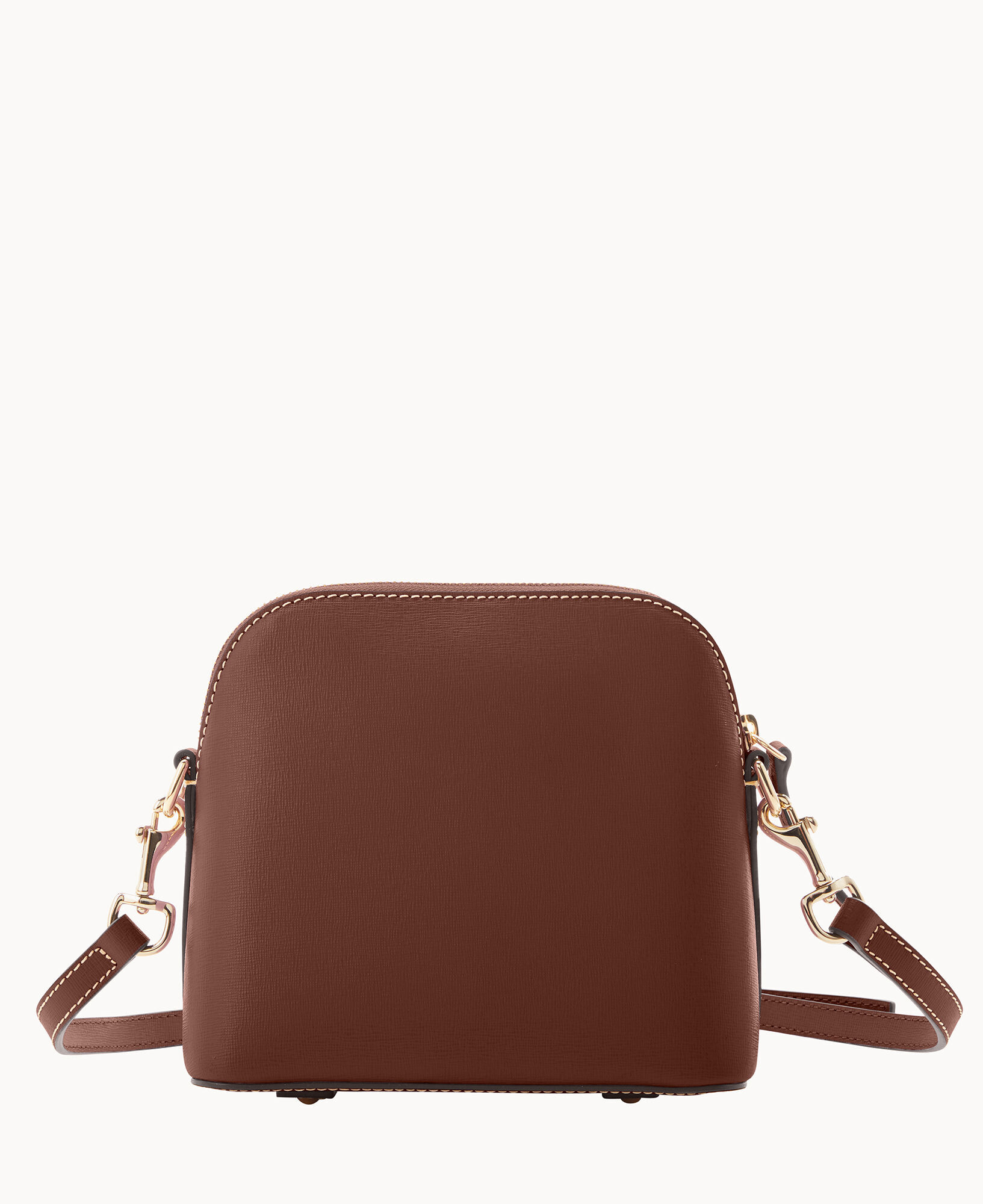 Dooney Bourke Women s Saffiano Domed Crossbody Leather Shoulder Bag in Amber
