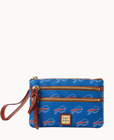 NFL Bills Triple Zip Wristlet