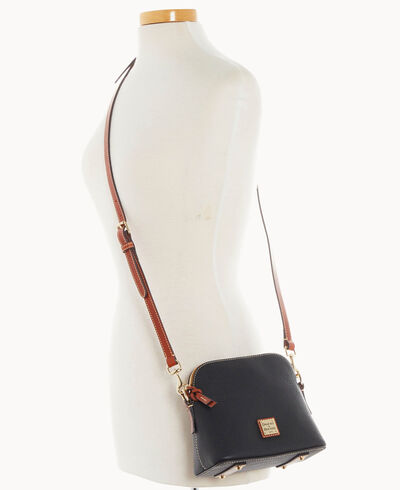 Pebble Grain Domed Crossbody