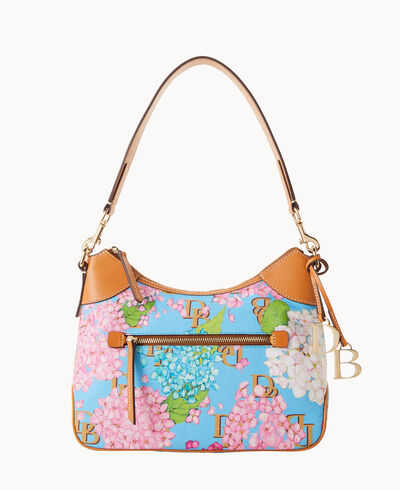 Hydrangea Monogram Hobo