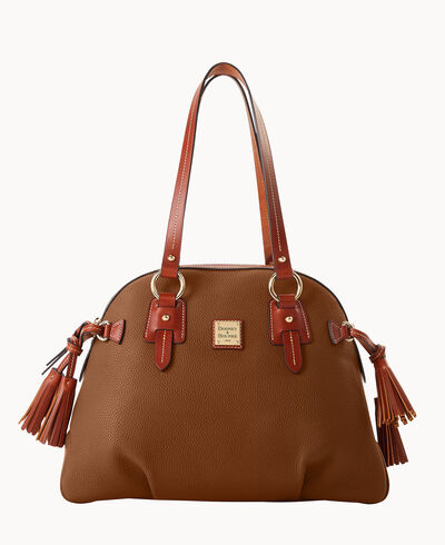 Pebble Grain Domed Satchel