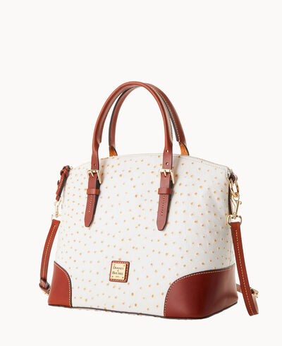 Ostrich Domed Satchel