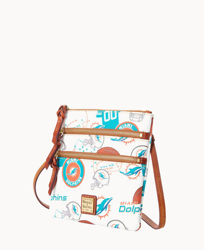 NFL Dolphins N S Triple Zip Crossbody