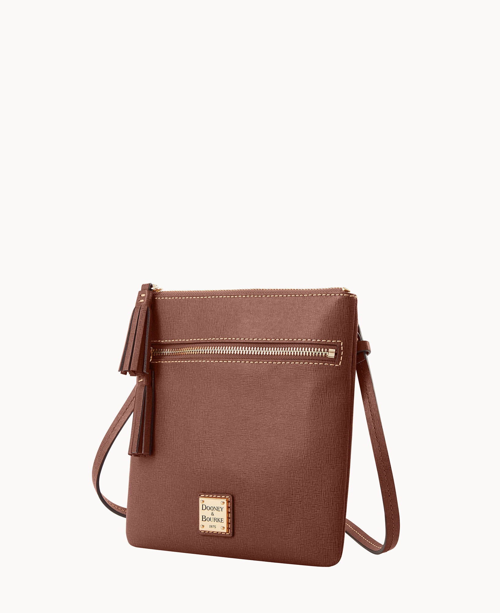 Dooney & Bourke Saffiano Double Zip Tassel Crossbody