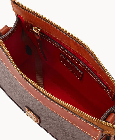 Pebble Grain Zip Crossbody With Small Coin Case