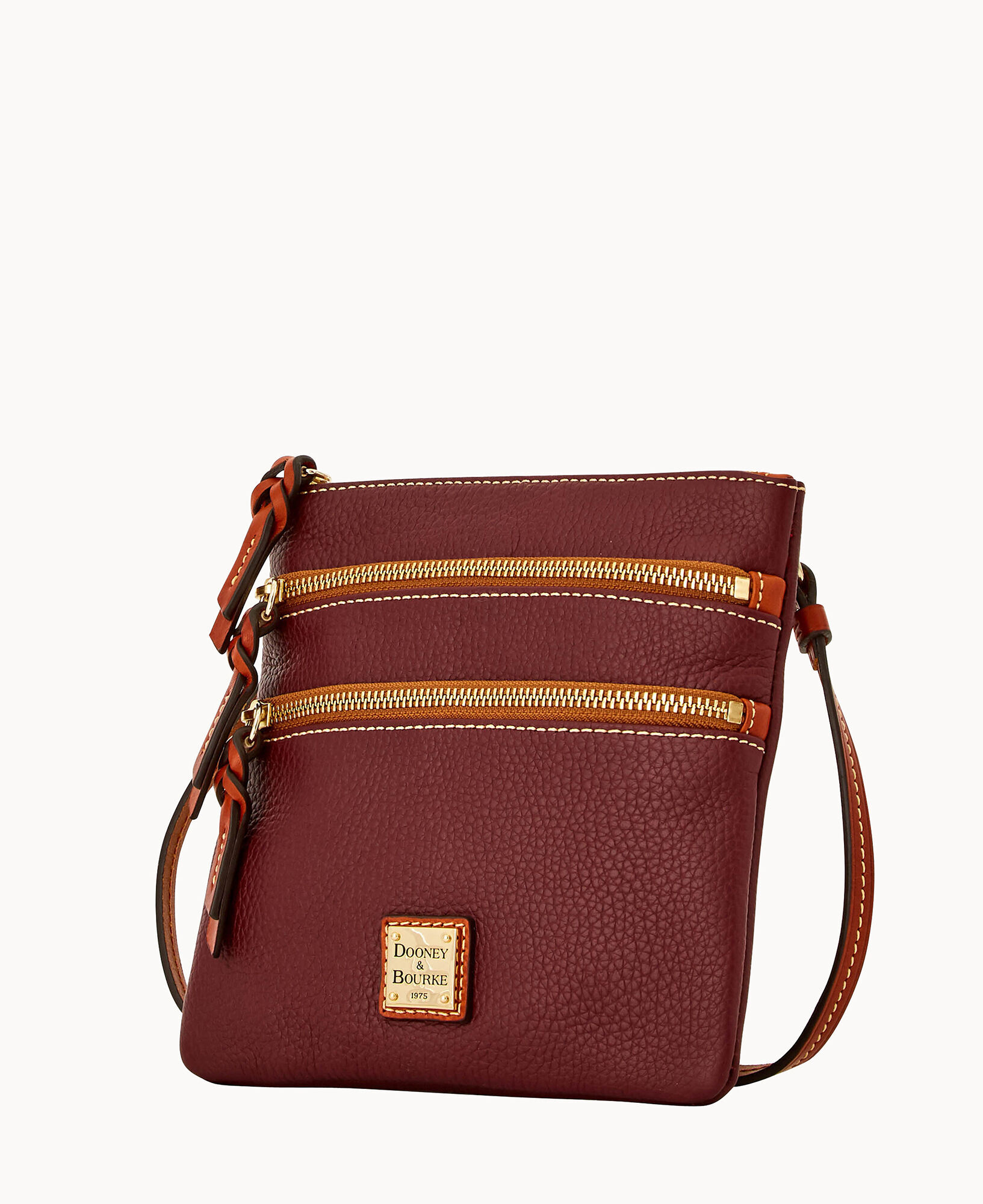 Dooney Bourke Pebble Grain North South Triple Zip