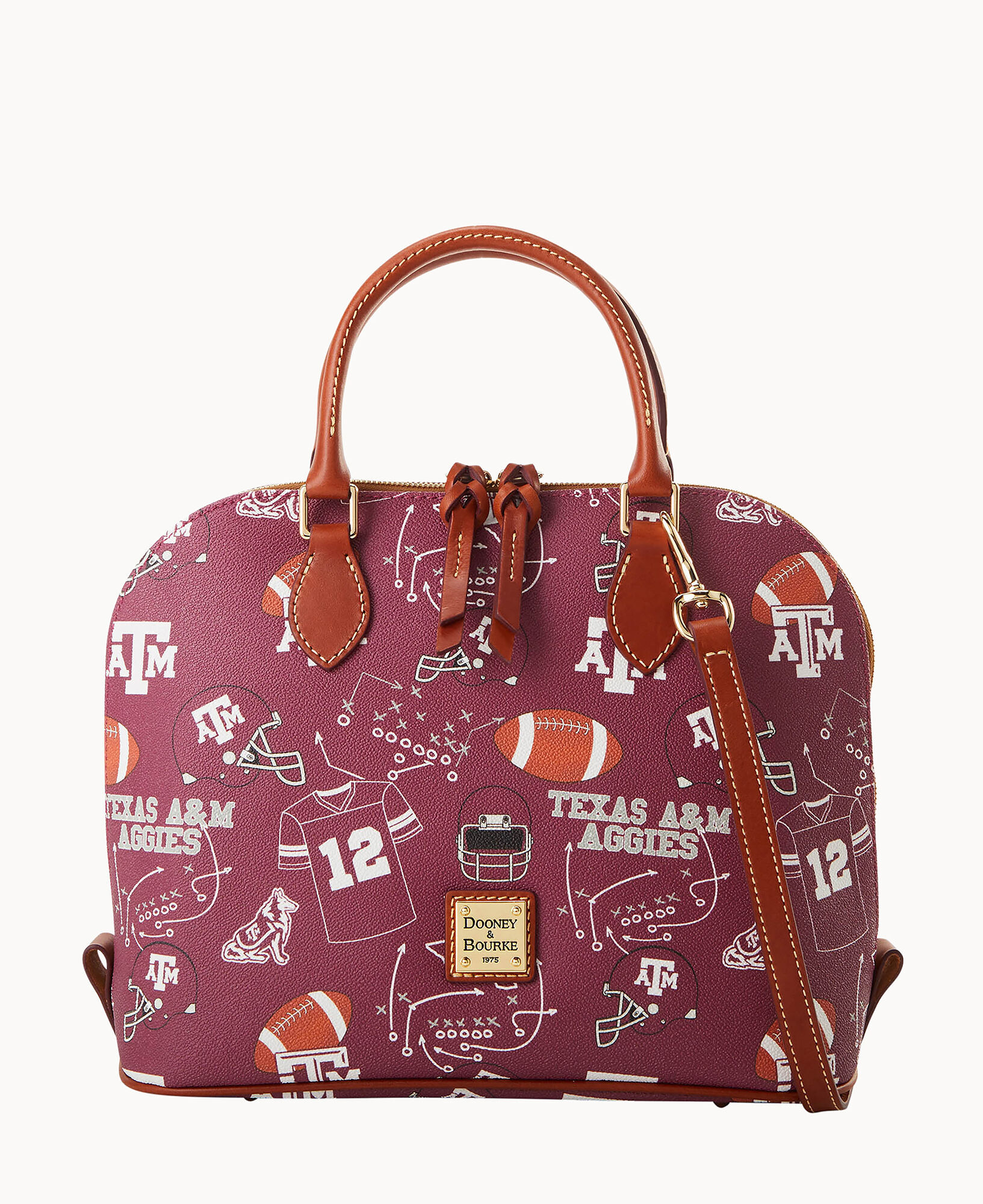 Dooney Bourke Women s Collegiate Texas A M University Zip Zip Satchel Bag