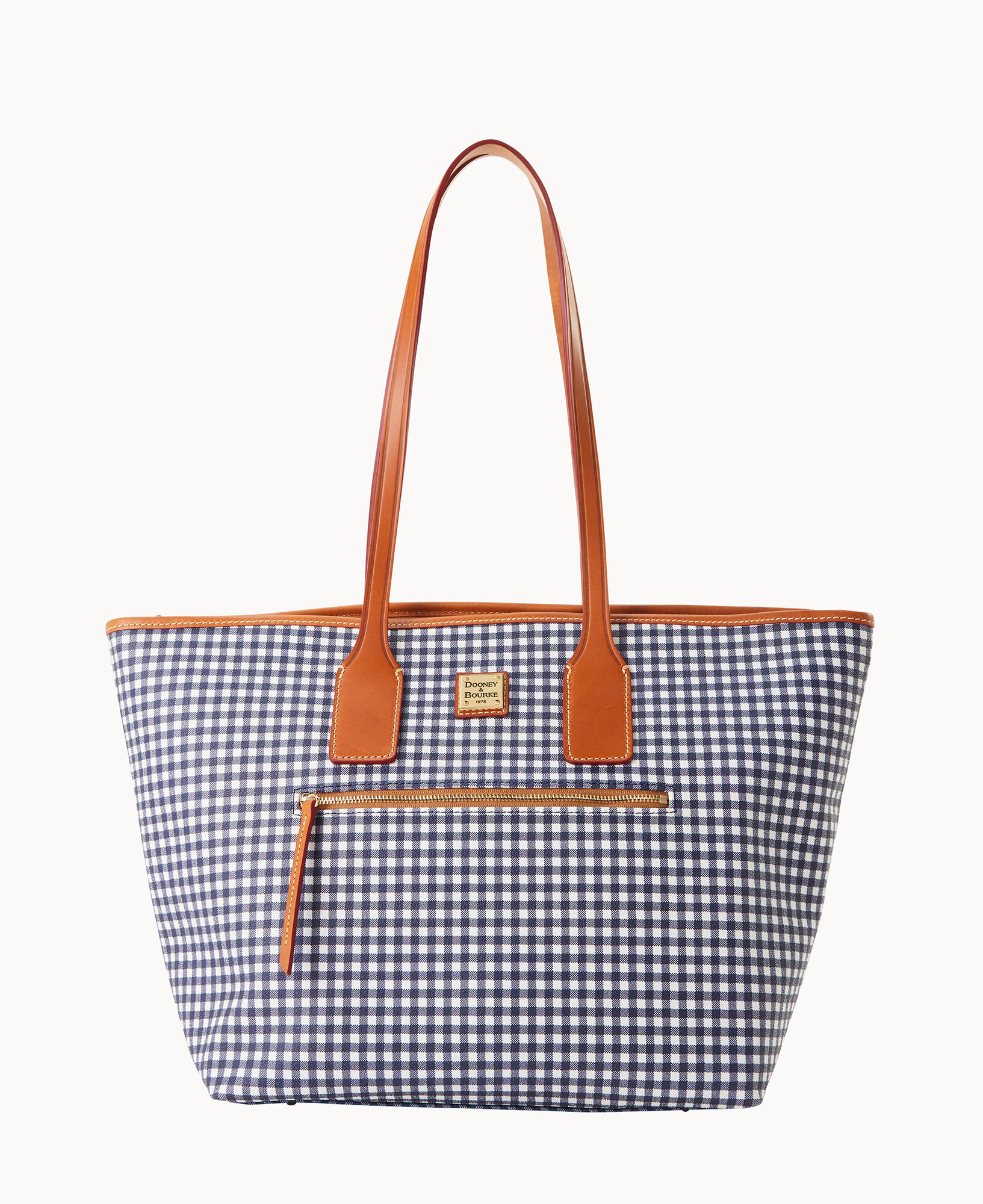 Gingham tote bag top