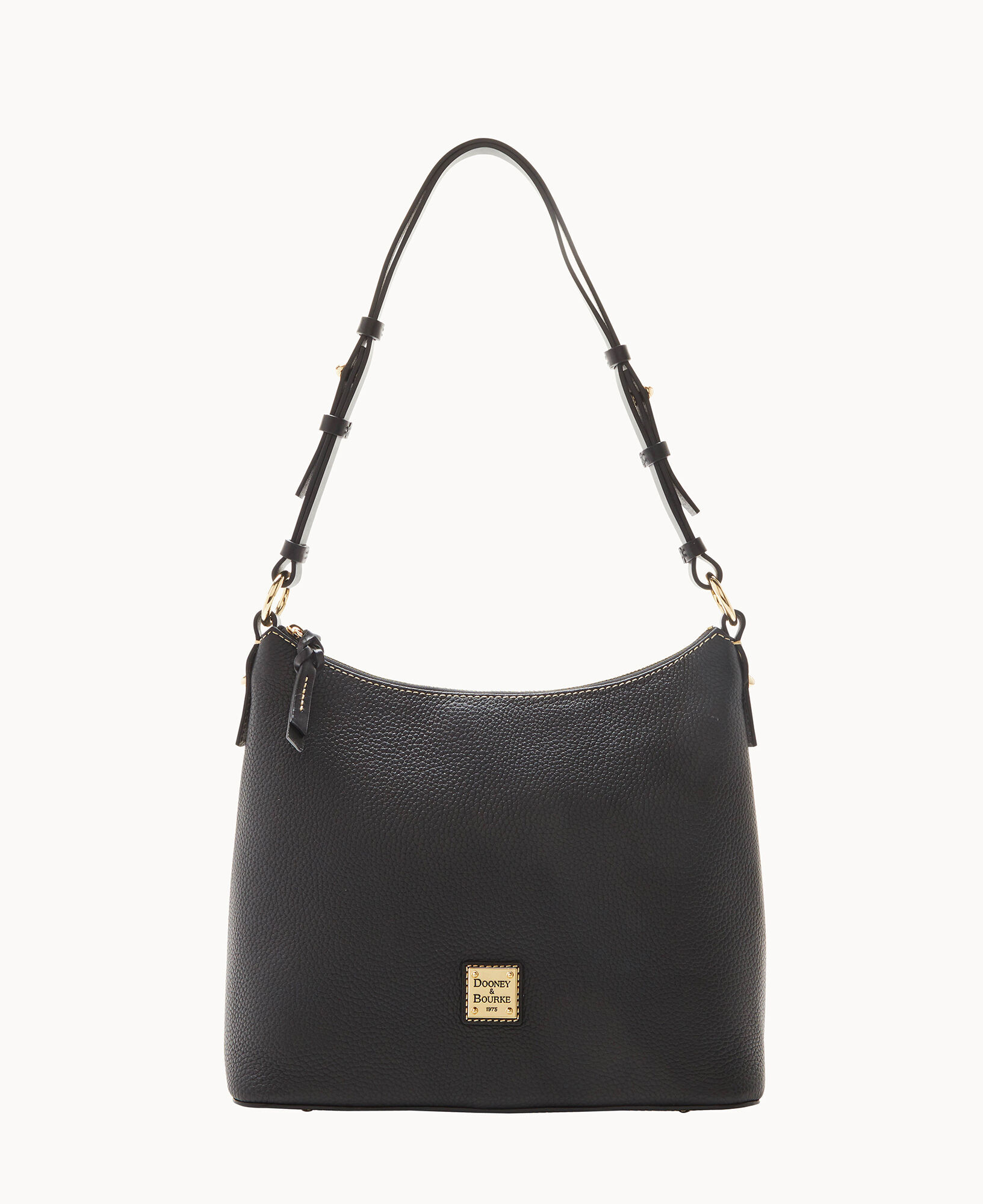 Dooney Bourke Handbag Pebble Grain Hobo Shoulder Bag Black