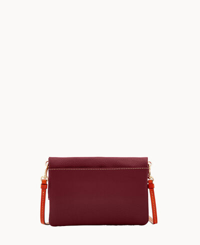 Pebble Grain Foldover Zip Crossbody
