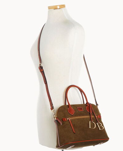 Suede Domed Satchel