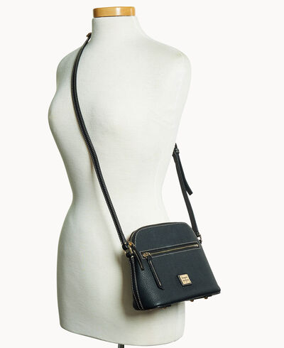 Pebble Grain Domed Crossbody