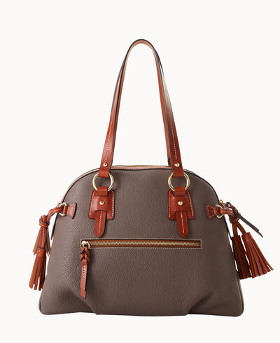 Pebble Grain Domed Satchel