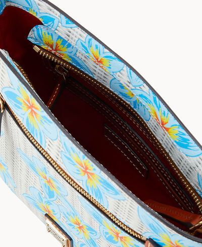 Plumeria Zip Crossbody