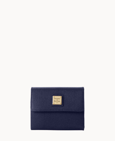 Saffiano Small Flap Credit Card Wallet