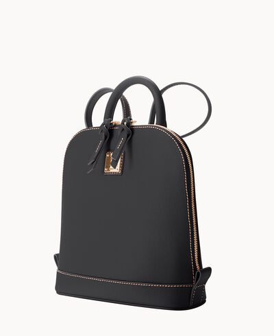 Saffiano Small Zip Pod Backpack