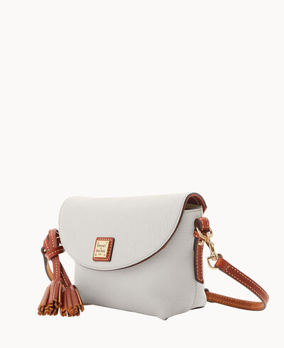 Pebble Grain Crossbody Saddle Bag