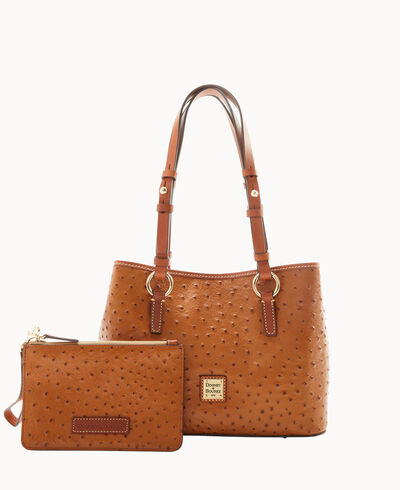 Ostrich Small Briana with Pouch