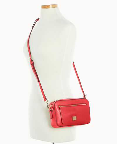 Saffiano Camera Zip Crossbody