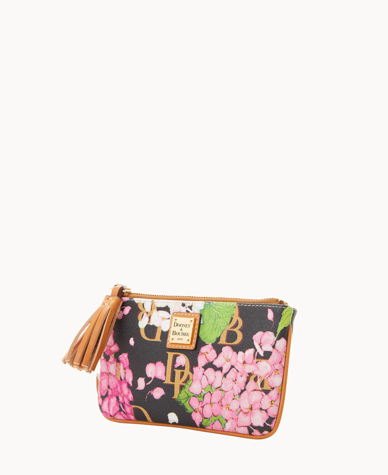 Dooney Bourke Hydrangea Monogram Small Carrington Wristlet