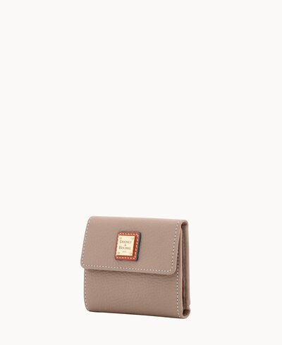 Pebble Grain Small Flap Credit Card Wallet