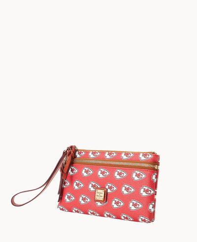 NFL Chiefs Double Zip Wristlet