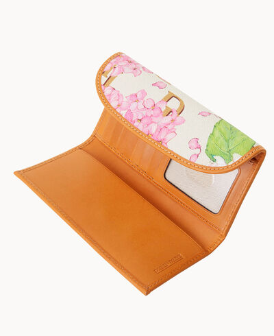 Hydrangea Monogram Continental Clutch